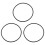 3st 160 mm X 5 mm Industriële Flexibele Rubberen O-Ring Afdichtingsring 2