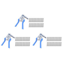 3pc Hog Ring Plier Tool and 1800pcs M Clips Chicken Mesh Cage Wire Fencing Crimping Solder Joint Welding Repair
