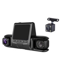 3 Camera Lens Car DVR HD 1080P Dash Camera IR Night Vision 3-Channel Dash Cam Video Driving Recorder 24H Parking Monitor