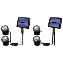 2X Solar Pond Spotlights, LED Solar Underwater Lights with Dual Waterproof Submarine Landscape Spotlight Lighting B