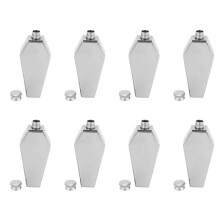 8X  Hip Flask 100ML Personalized Coffin Shape Stainless Steel Portable Flagon Travel Wine Pot