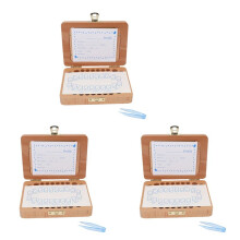 3X Tooth Keepsake Box, Baby Teeth Box Milk Teeth Save Organizer Kit, Tooth Collection with Photo Frame