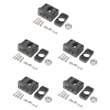 5X Z Axis Lead Screw Fixing Block Aluminum Block 3D Printer Lead Screw Fix Mount for CR-10 3 Z-Rod Bearing Holder