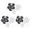 Black 15X Pcs M4 12mm Waterproof Momentary /OFF Push Button Round SPST 1