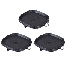3X Square Nonstick Korean Grill Pan Barbecue Portable Hot Plate Stone Coating Household Outdoor Baking Tray