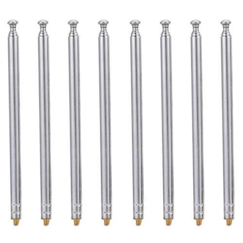 8X RC Model Car 5 Silver 5 Section 3 mm External Threaded Expansion Antenna