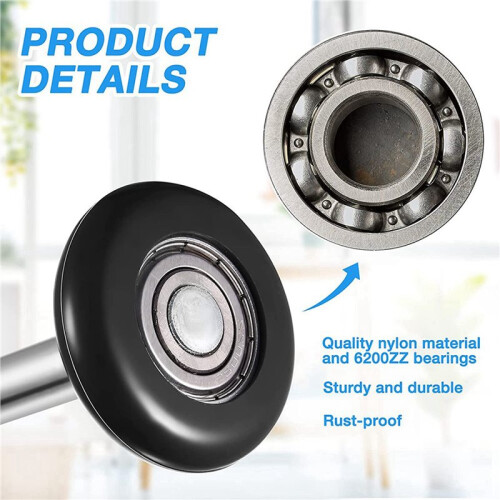 24 Pack Nylon Garage Door Roller 2 Inch Quiet Garage Rollers Bulk 6200Z Replacement Garage Door Roller 2