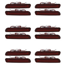 12X Auto LED Achterrem Staart Bumper Reflector Mistachterwaarschuwingslampje voor  Ertiga Ciza Vitara S-  SX4