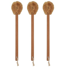3X Updated Modern Version Toilet Bowl Brush, Natural Coconut Fiber Brush and Beechwood Handle with Hanging Hook