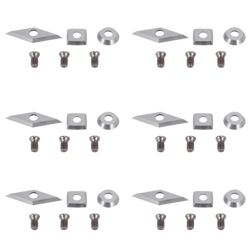 18Pcs Tungsten Carbide Cutters Inserts Set for Wood Lathe Turning Tools