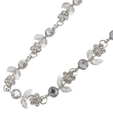 2X Frauen Elegante Blume Elastisches Haar Band Stirnband Silber