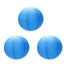 3 X Chinese Japanese Paper Lantern Lampshade for Party Wedding, 40cm(16 Inch) Navy