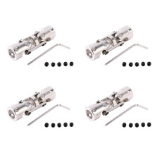 4X Rc Double Universal Joint Cardan Joint Gimbal Couplings with Screw,6x6Mm