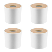 4X Capa de Madeira Rolo Redondo Tubo de LençOs de Papel RemovíVel para Uso DoméStico Caixa de LençOs de Madeira