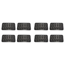 8 Packs Non-Stick Madeleine Pot, Baking Mold 12 with Shell Cake Baking Tray Chocolate Non-Stick Baking Tray Black