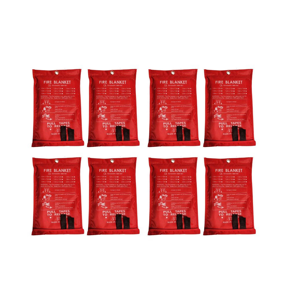 8Pcs Emergency Fire Blanket, Fire Blanket, Fire Suppression Blanket For Kitchen, Grill, Fireplace (39.4Inch X 39.4Inch) 6031893199292