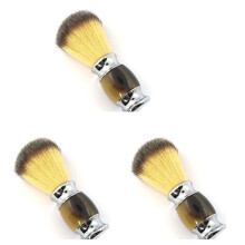 3X Synthetic Shaving Brush Durable Resin Handle Travel Brush,Lathering Well with Shaving Soap Cream for Men Wet Shave