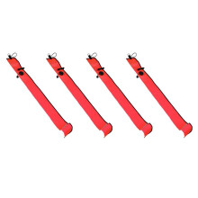4pcs 1M Scuba Diving Inflatable SMB Surface Signal Buoy Visibility Float Signal Tube Sausage,Red