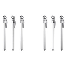 Medidor de PresióN de NeumáTicos de LáPiz de Metal de 6 Piezas 5-50 PSI Universal para Bicicleta de Motocicleta de Coche