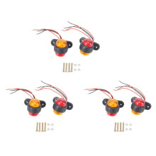 6Pcs Truck Trailer LED Lamps 24V Car Side Lights Warning Signal Side Light