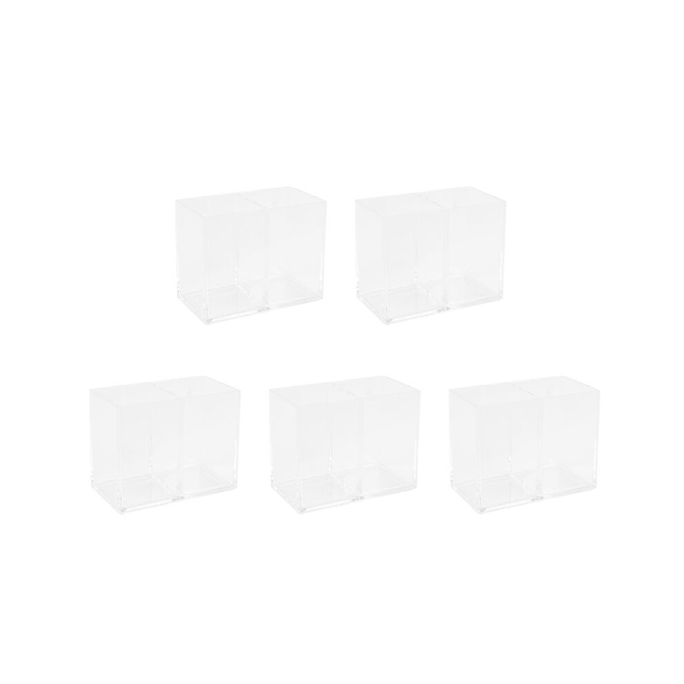 5X Clear Acrylic Makeup Brush Holder Pen Pencil Cup Holder Cosmetic Storage Case Desktop Stationery Organizer 4713939456225