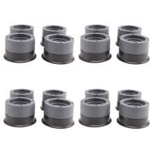 16 Pcs Anti-Vibration Pads Rubber Noise Reduction Vibration Anti-Walk Foot Mount for Washer and Dryer (Gray)