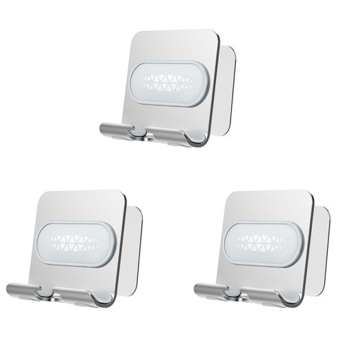 3X Wall Phone Holder Mount ,Update Version Wall Phone Mount for Bathroom,Kitchen Office