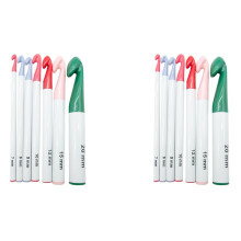 2X Crochet Hook Set,7/8/9/10/12/15/20mm Plastic Handle Crochet Hook Knitting Needles Thick Tool DIY Crafts
