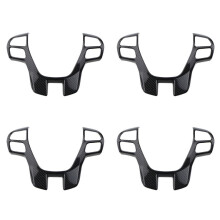 4X Koolstofvezel Stuurhoes Trim Frame Decorator Sticker Auto Accessoires voor Ranger Everest Endeavour 2015+
