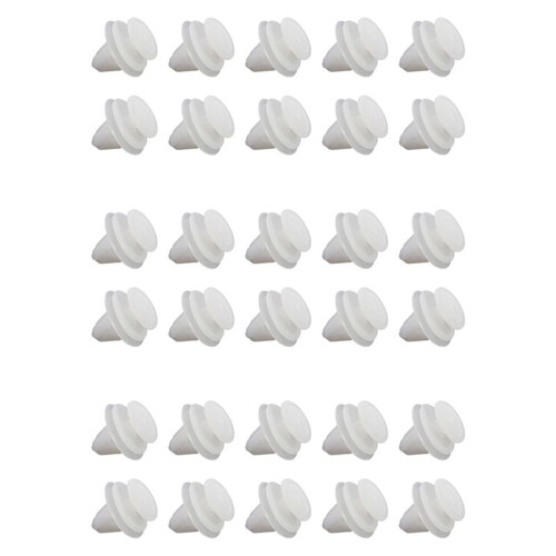 30x Car Door Panel Mounting Clips White for  206 207 1007 307