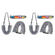 2X Travel Neck Pillow Stuffable with Clothes,Stuffable Neck Pillow for Traveling,Fillable Neck Pillow Extra Storage Grey