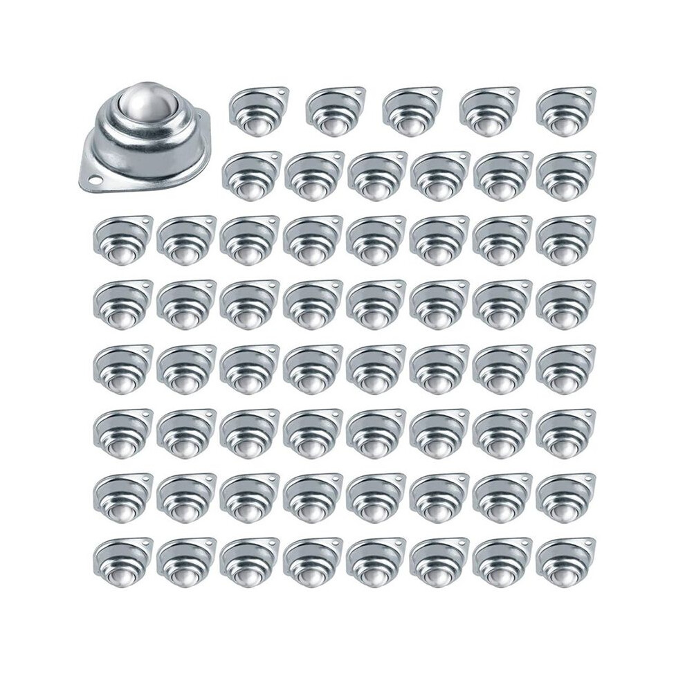 120Pcs Roller Transfer Bearing, 1 Inch Carbon Steel Casters, Mounted Transfer Unit Universal For Conveyor 4713549657364