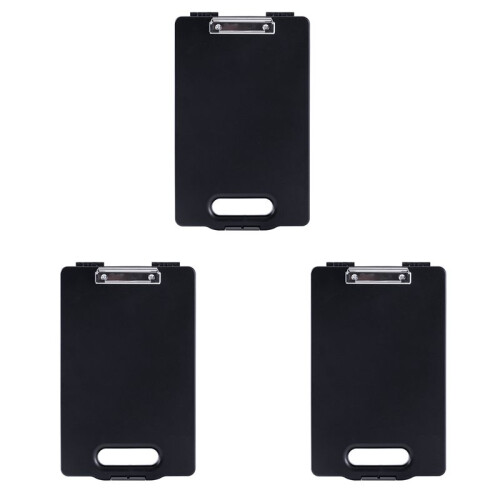 3X A4 Plastic Storage Clipboard File Box Case Document File Folders Clipboard Portable Clipboard Storage Case