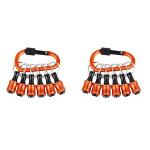 12PCS Bit Holders Keychain, 1/4 Inch Hex Shank Bit Holders, Quick-Change Design