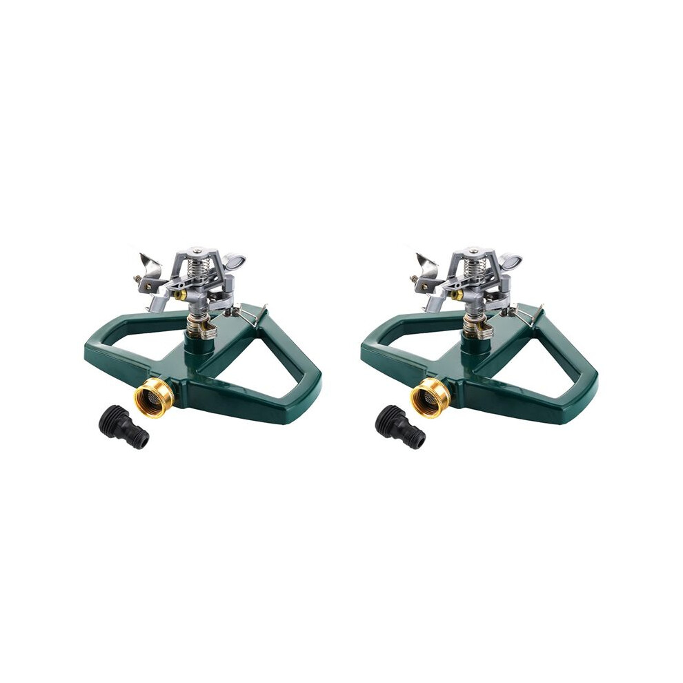 2X Sprinklers For Yard,Lawn Sprinkler,Adjustable Zinc Alloy Sprinkler ,Automatic Rotating Sprinkler For Lawn,Garden 6034006513428