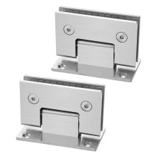 2X Shower Glass Door Hinges 90 Degree Bathroom Gate Clamp Shower Room Accessories for 8-12 mm Glass Door