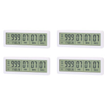 4X Digital Countdown Days Timer Clock - 999 Days Count Down Clock Timer for Graduation Lab Kitchen (White)