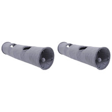 2X Pet Collapsible Cat Tunnel Cat Toys Tunnel Durable Suede Hideaway Pet Crinkle Tunnel with 12 Inch Diameter