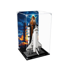 Acrylic Display Box for  10231 Shuttle Model, Transparent Dustproof Case with 360 Clear View