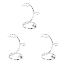 3X Universal Shaving Brush Stand Simple Metal Safe and Brush Holder Stand Shaver Kit Organizer for Men