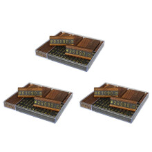 30 Sets Wood Combined Number Price Tag Jewelry Adjustable Number Pricing Label Sign Holder Card Stand B
