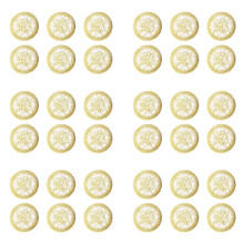 36 Table de Salle A Manger en Or Exquis en Or COASTERS SET