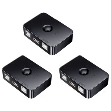 3X USB Printer Sharer Device 2 USB2.0 Selector Printer Sharing Peripheral for Printer USB Splitter Sharing Printer