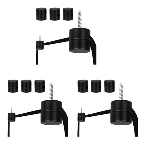 9 Pack Ceiling Hooks for Ceiling Hanging Lights, Pendant Light Hook for Ceiling Lamp, Ceiling Hooks, DIY Lamp Black