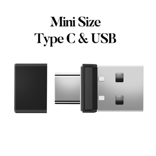 2X USB and Type C 2 in 1 Mouse Jiggler USB Mover Undetectable Automatic Mouse Shaker Wiggler 1