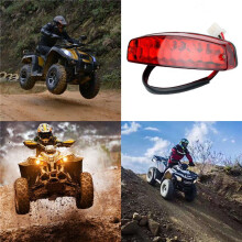 3X ATV 12V 3 Wire Brake Stop Light License Taillight Red for ATV Off Road Motorcycle Signal Lamp Accessories Car Lights