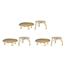 Candle Holder Gold Candle Holders Set of 6 Decorative Handmade Iron Pillar Plate Candle Holder