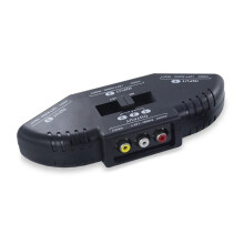 4X 3-Wege-Audio-Video-AV-Umschalter, Wahlbox, Splitter-Umschalter mit Kabel für TV, X-Box, DVD-Player, Geräteumschalter