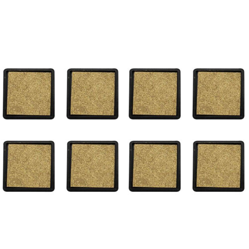 8X Ink Pad Stamp Pad for Wedding Letter Document Gold