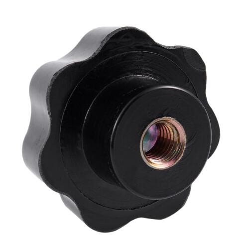 12 Pcs M10 Female Thread Nuts 50mm Plastic Star  Clamping Knob Grip 2